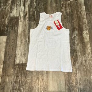 White NBA Lakers Tank Top Size Medium